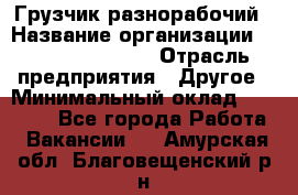 Грузчик-разнорабочий › Название организации ­ Fusion Service › Отрасль предприятия ­ Другое › Минимальный оклад ­ 25 000 - Все города Работа » Вакансии   . Амурская обл.,Благовещенский р-н